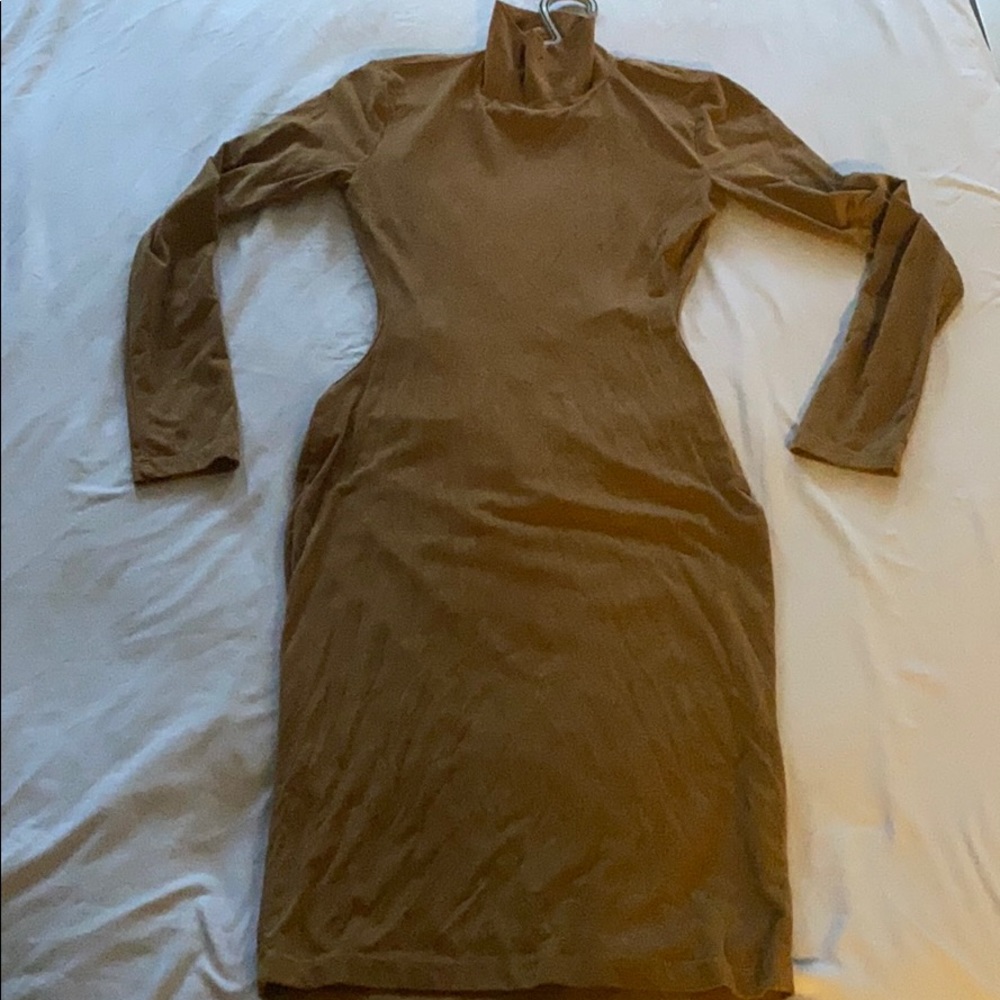 Brown Open Back dress